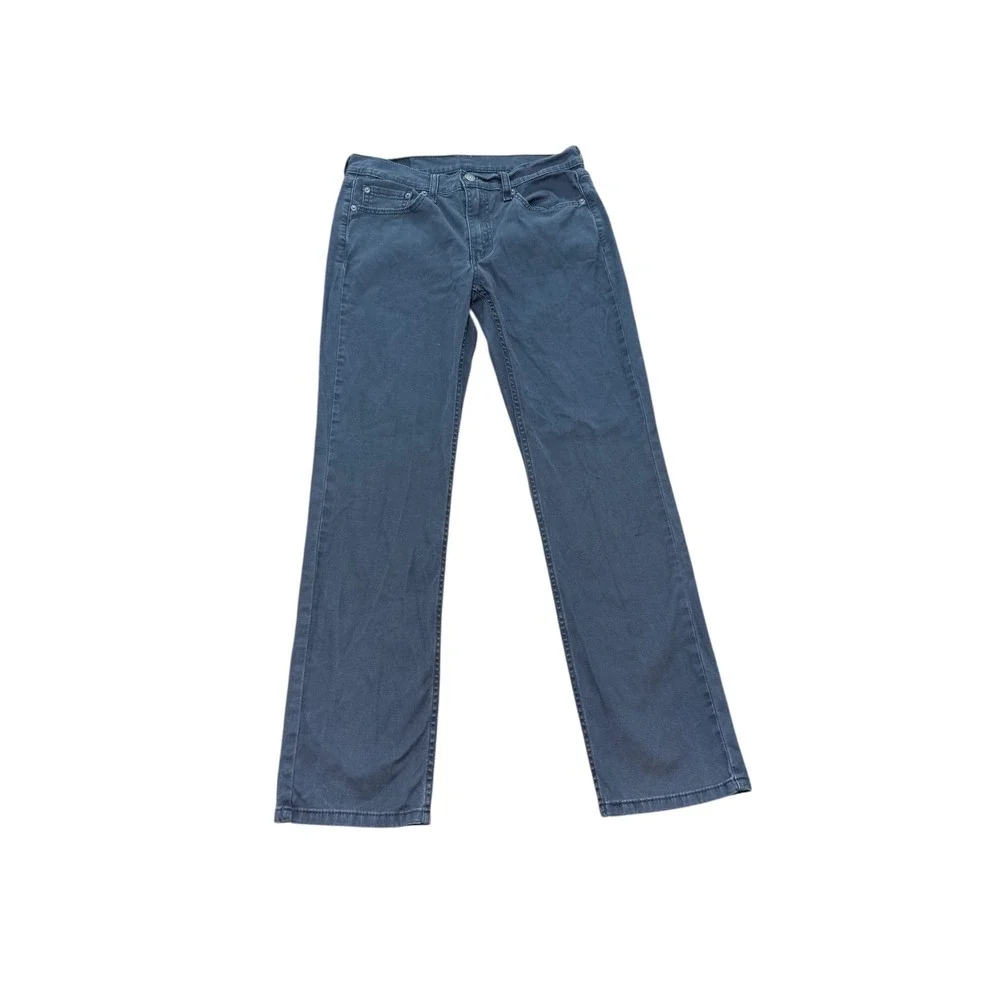 Levi's 514 Straight Fit Jeans Mens W30‎ L32 Gray Denim Pants